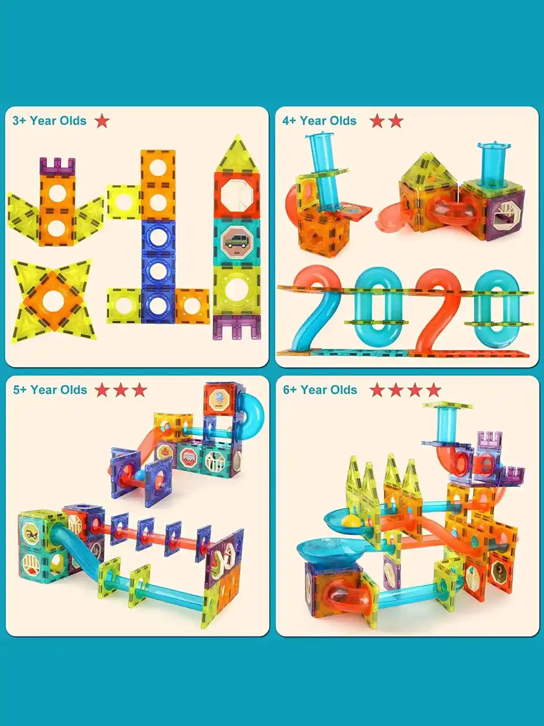 Buy ADKD Kids BPA Free Light Magnetic Tiles Building Blocks