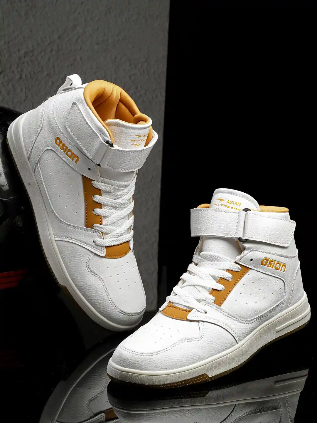 Buy ASIAN Men Perforations Memory Foam Insole Mid Top Sneakers