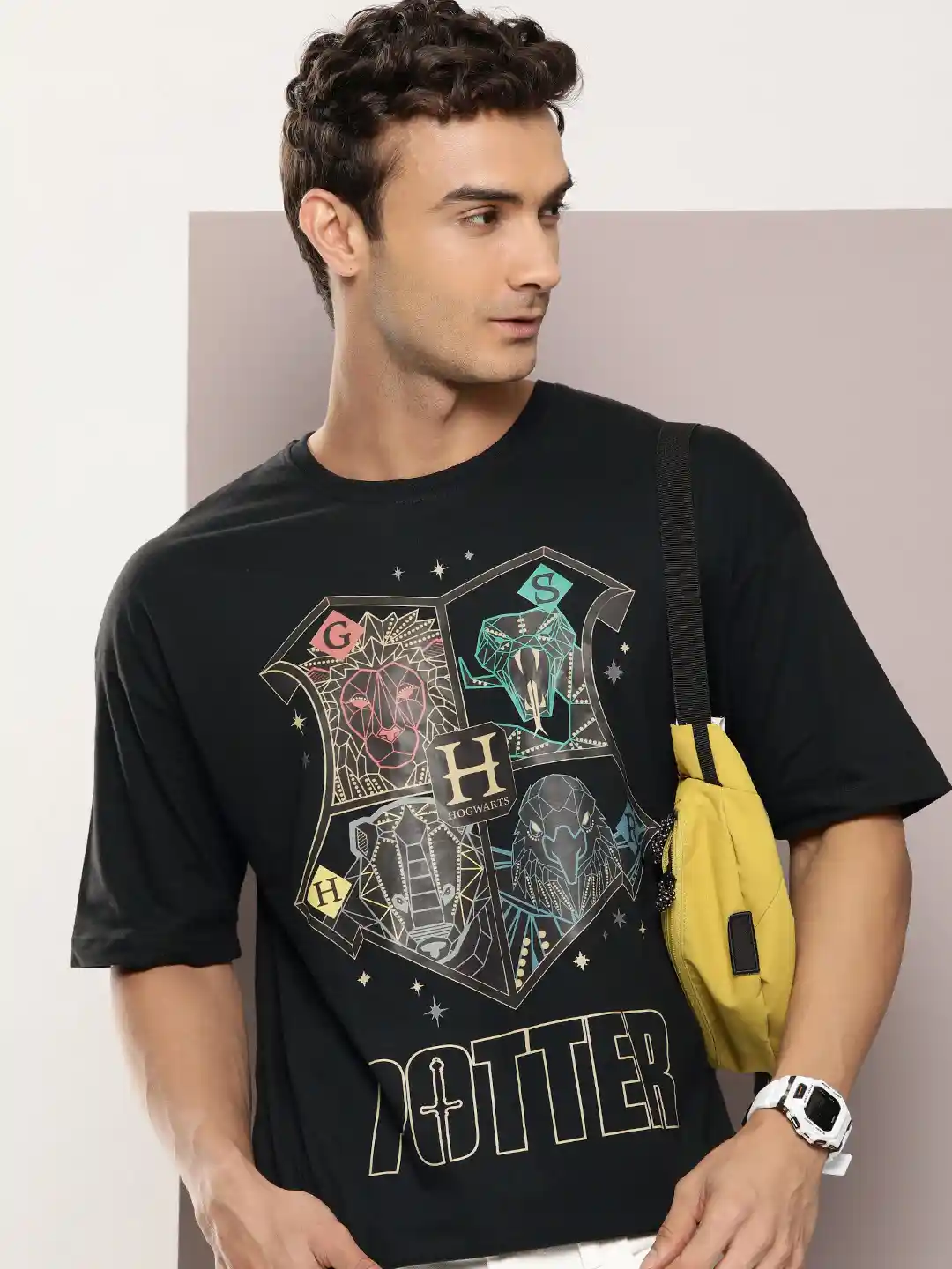 Buy Kook N Keech Harry Potter Men Graphic Printed Oversized T