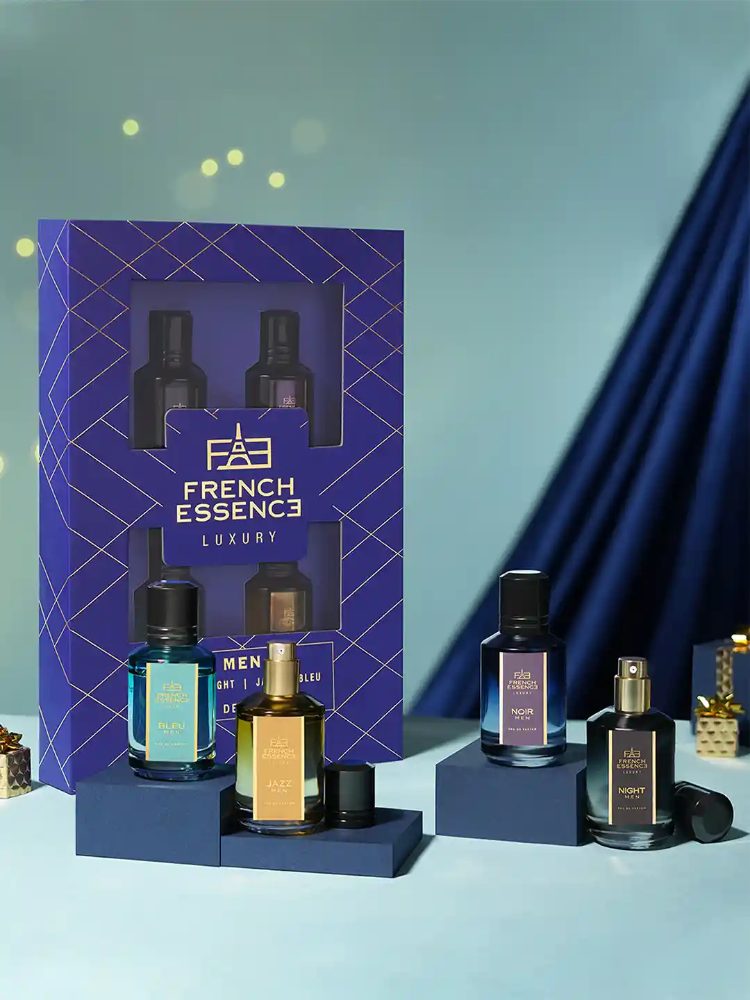 Buy FRENCH ESSENCE Men Luxury Set Of Noir-Night-Jazz-Bleu Eau De