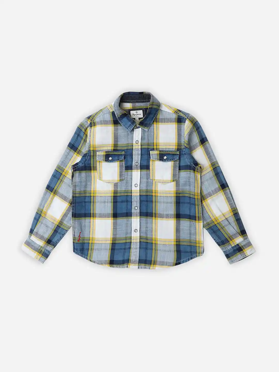 Buy Pepe Jeans Boys Tartan Checked Pure Cotton Casual Shirt - Main Image
