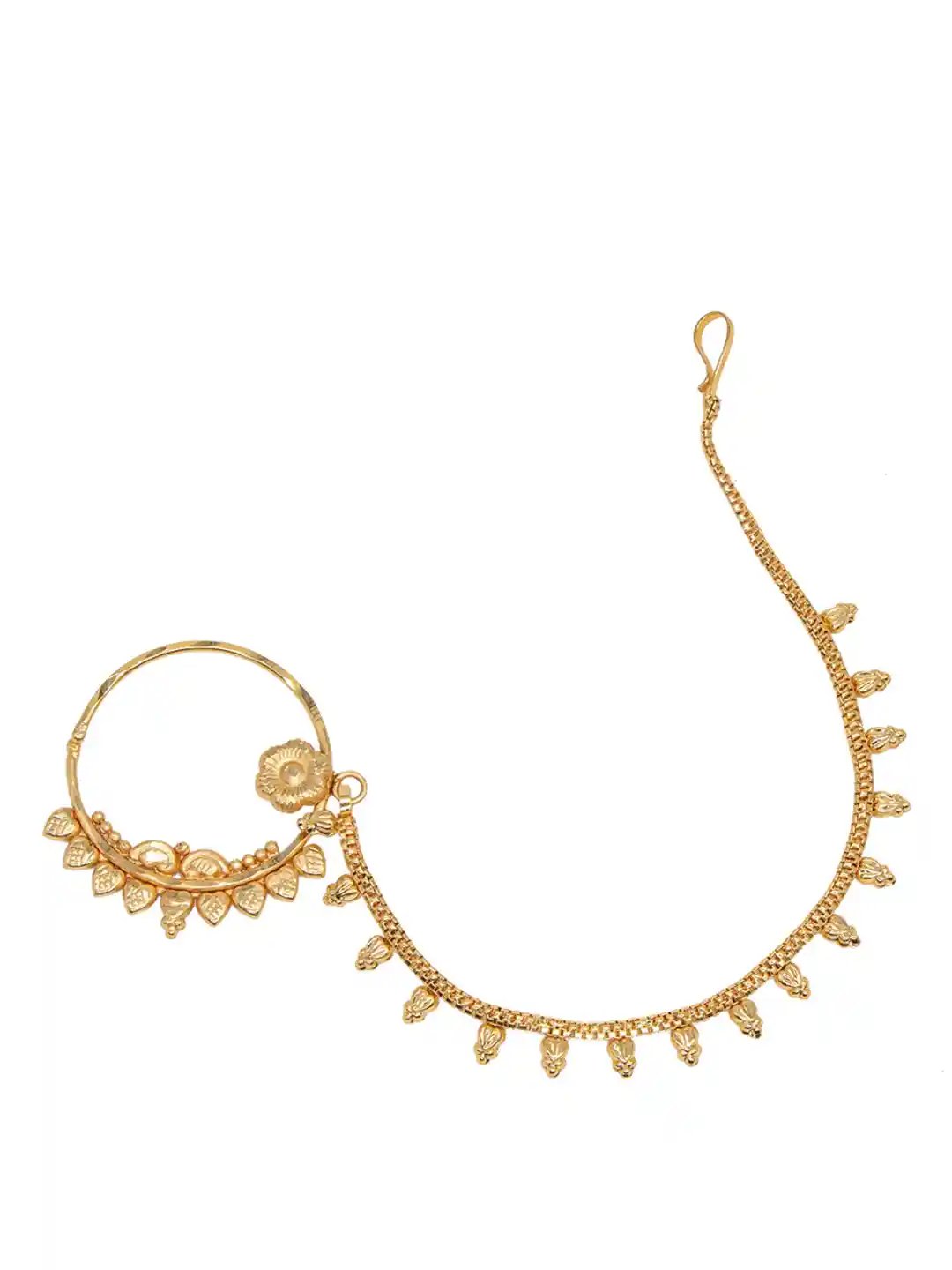 Buy Manikya 24Ct Gold Plated Bridal Nath Nosepin Nosepin for