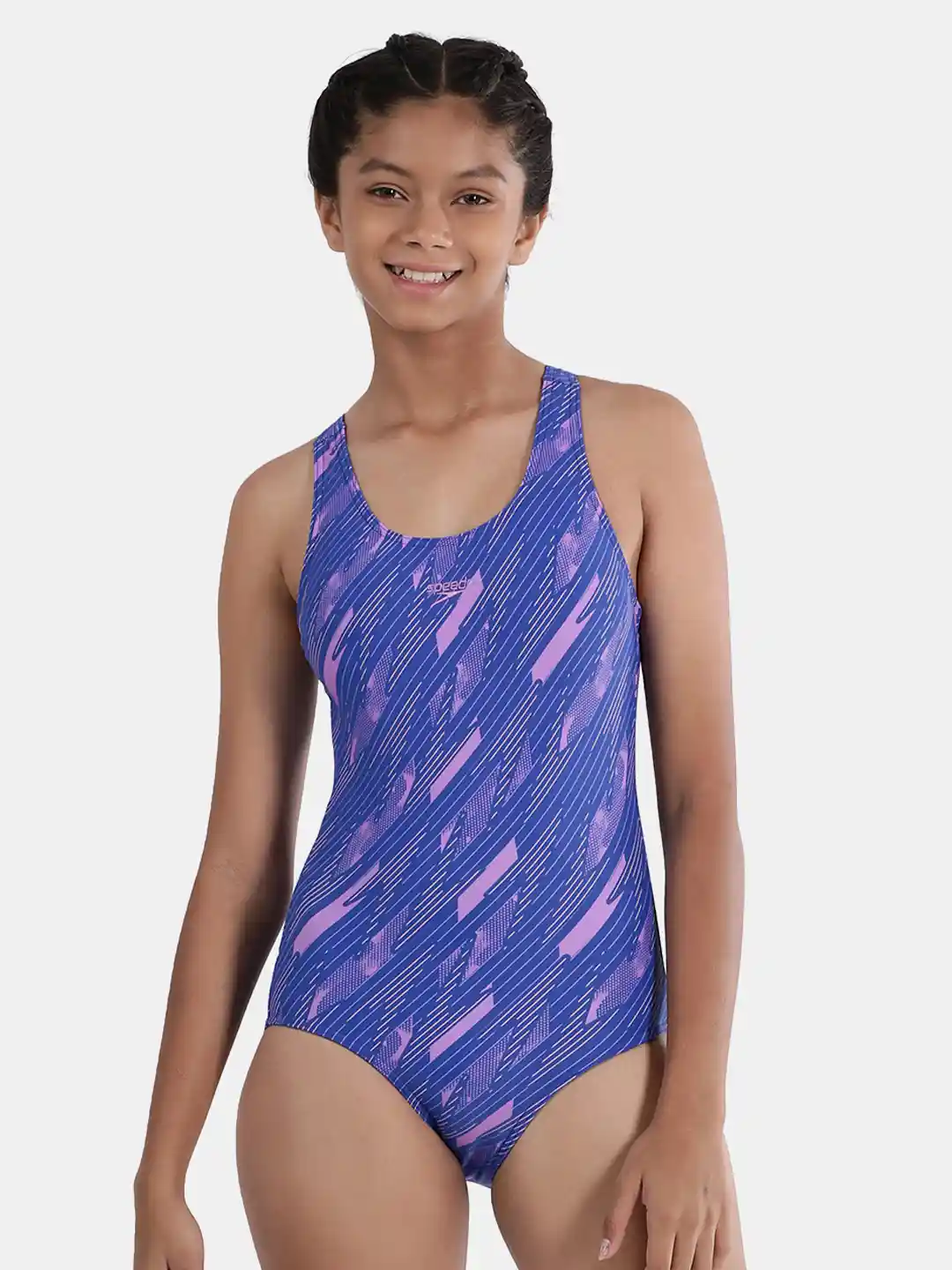 Buy Speedo Girls Abstract Printed Swimming Dress Swimwear for