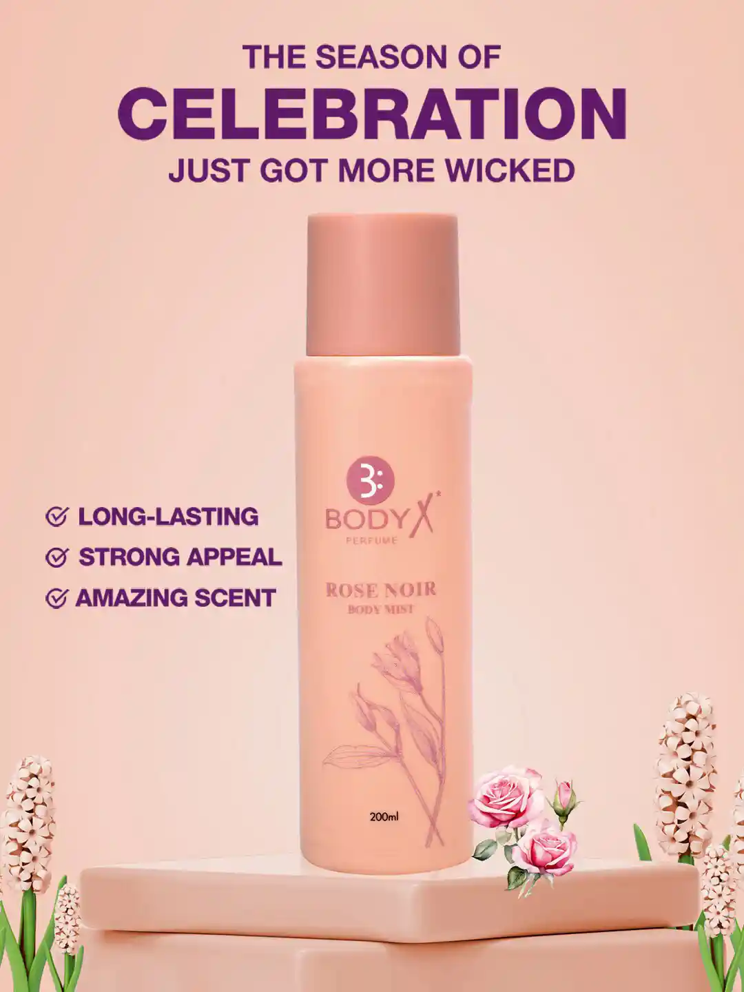 Buy BODYX Rose Noir Long Lasting Body Mist 200ml Body Mist and