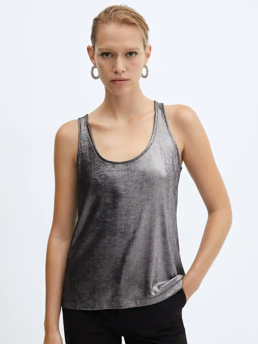 Buy MANGO Sleeveless Regular Fit Tank Top Tops for Women - Main Image