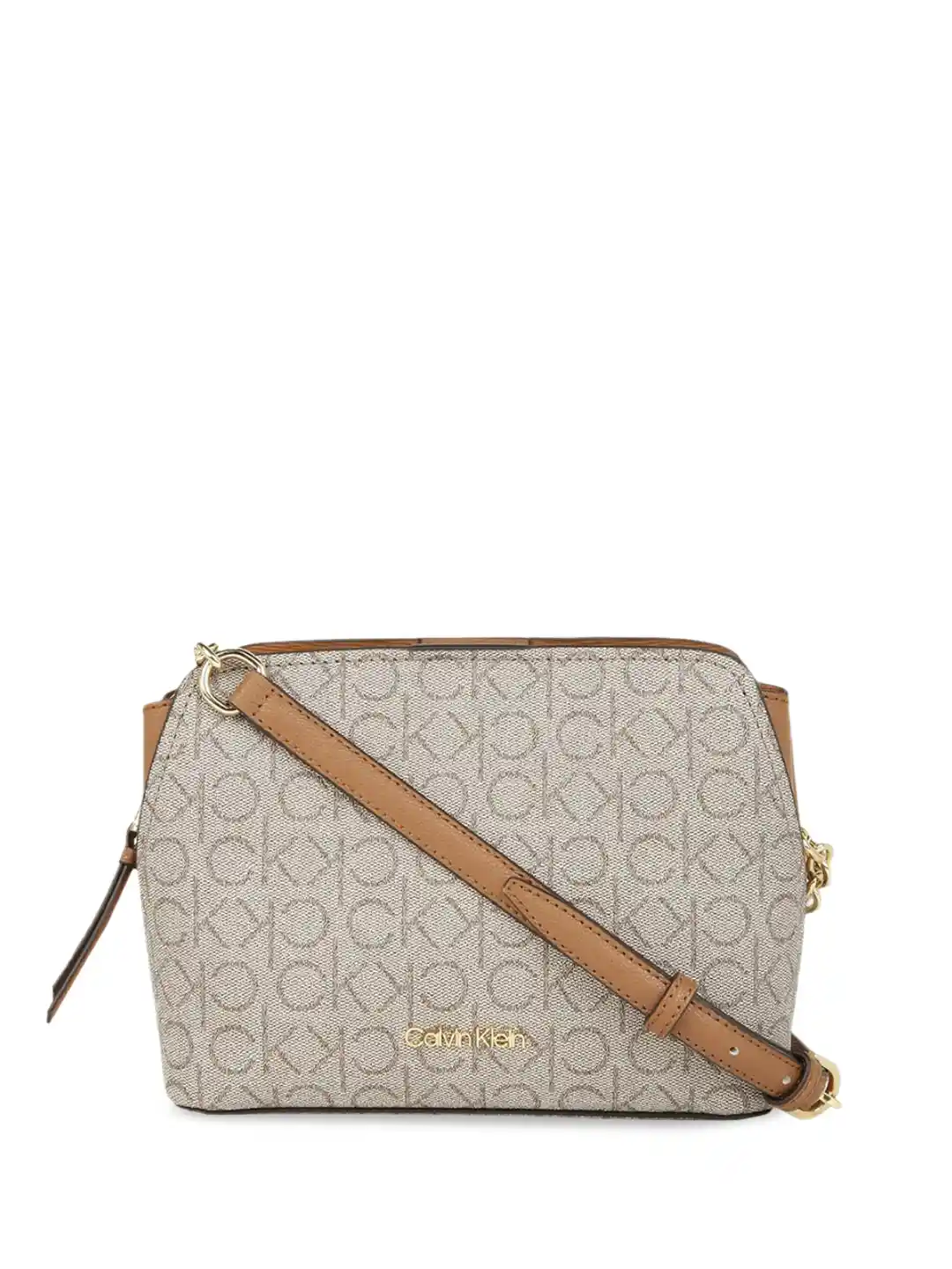 Buy Calvin Klein Typography Printed Structured Sling Bag