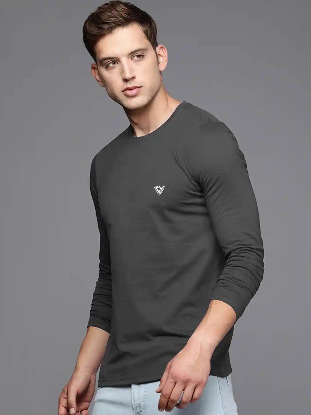 Buy Eyebogler Round Neck Long Sleeves Cotton T-shirt Tshirts for