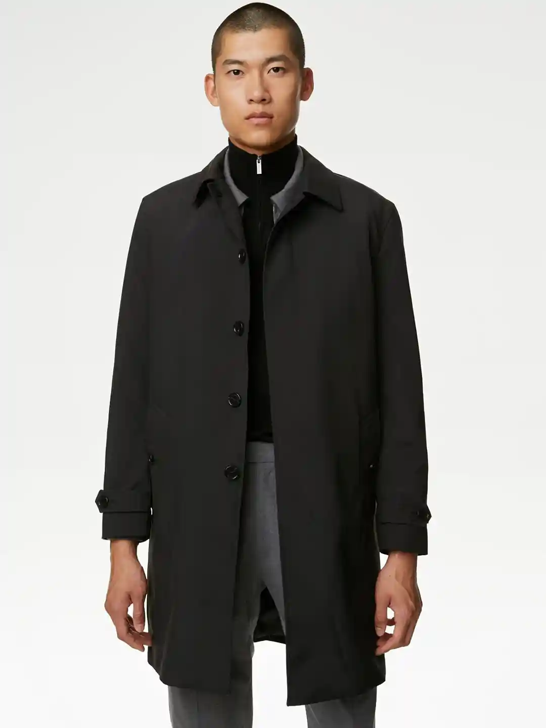 Buy Marks Spencer Spread Collar Longline Overcoat Coats for