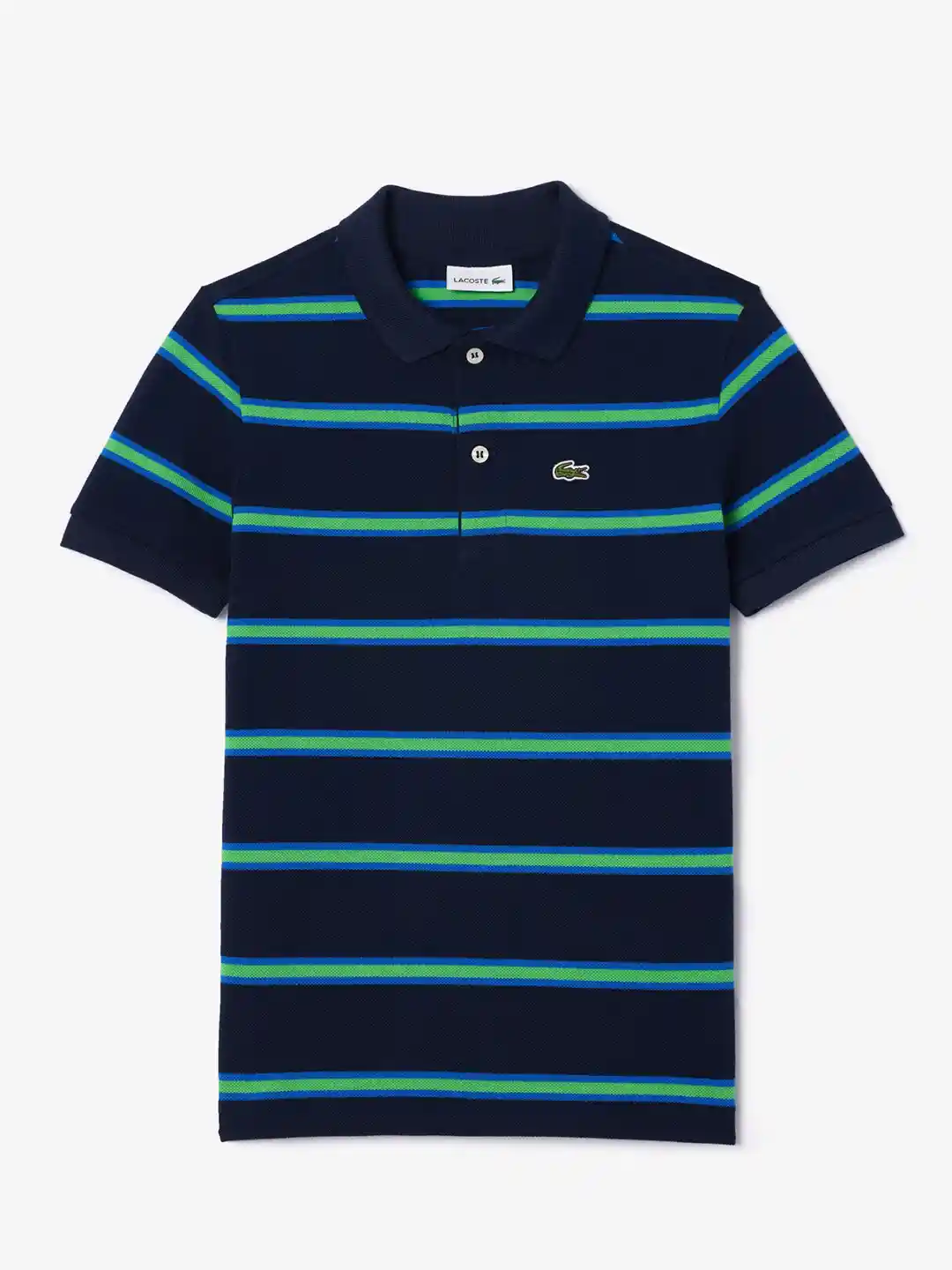 Buy Lacoste Boys Striped Printed Polo Collar T-shirt Tshirts for