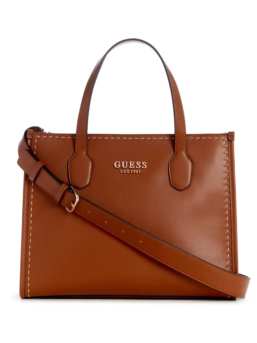 Guess Tote Bag Guess Bags Cheap Guess Dark Brown Printed Ashburn
