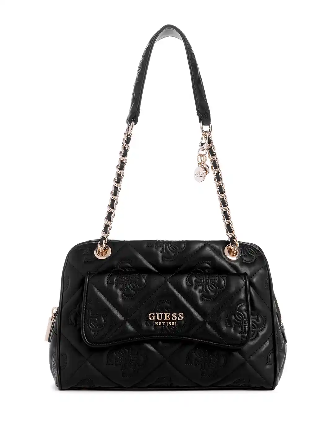 Buy GUESS Brand Logo Structured Shoulder Bag with Quilted Detail