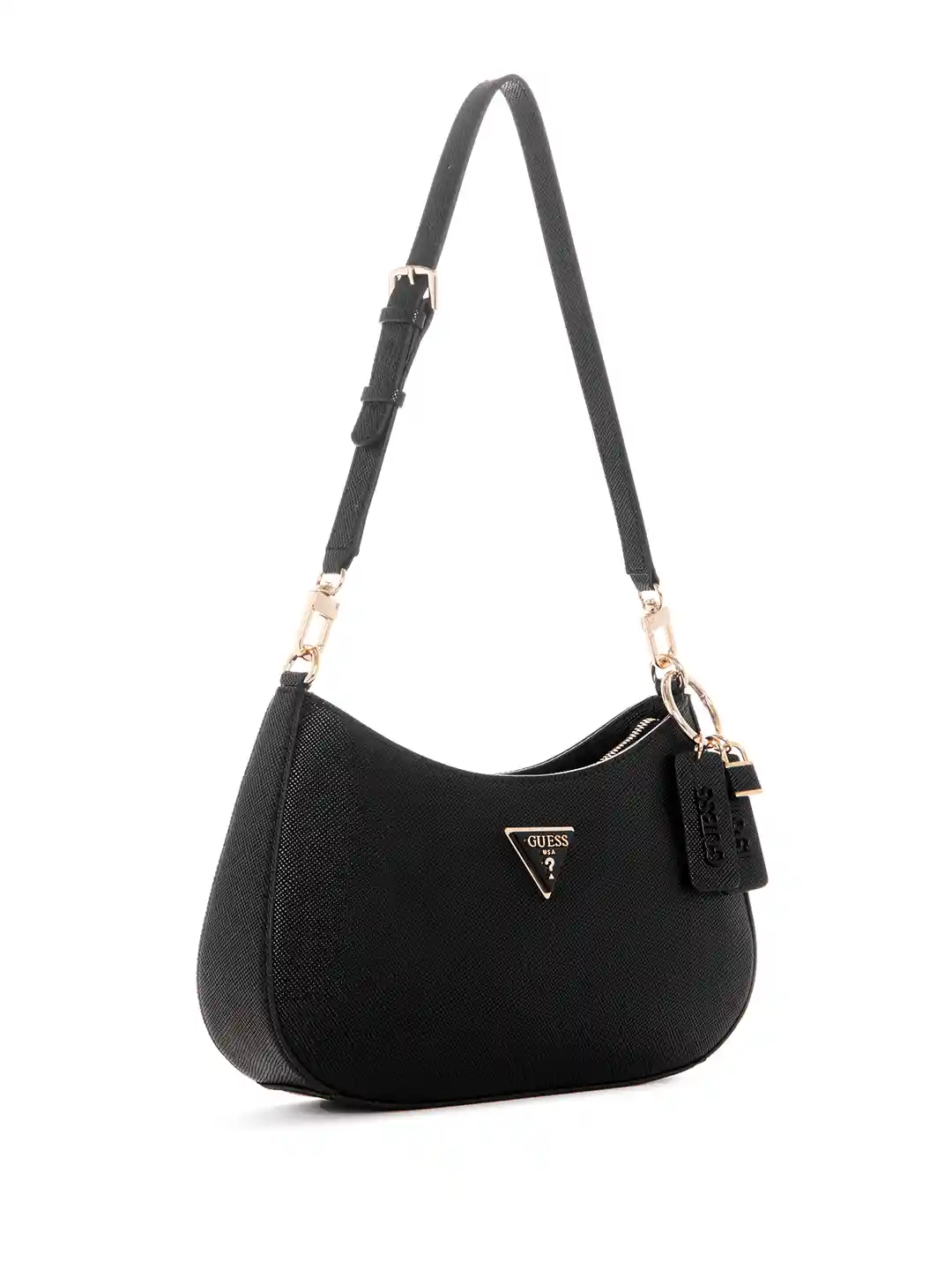 Guess Nylon Baguette Bag Little Bay Shoulder Bag Black Guess