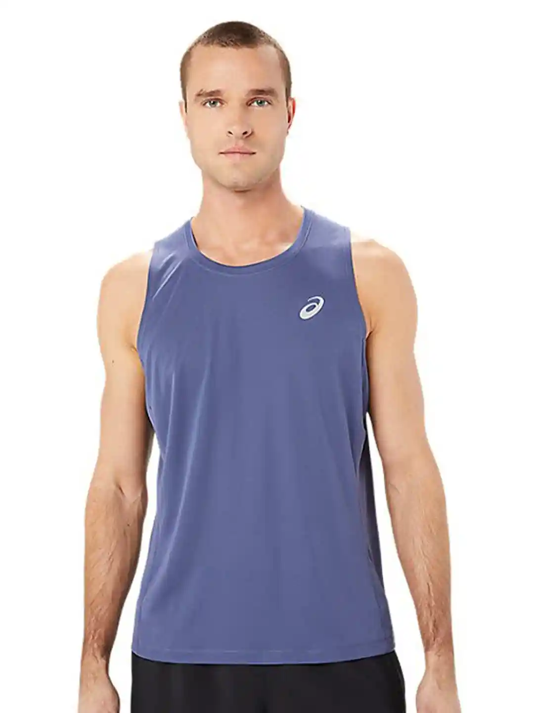 Buy ASICS Silver SINGLET Sleeveless T-Shirt Tshirts for Men