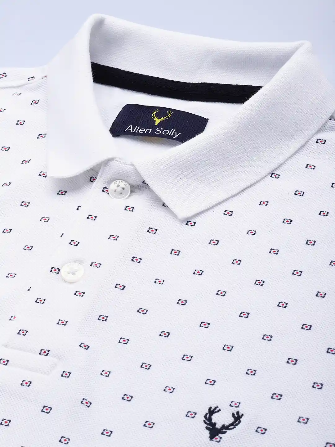 Buy Allen Solly Printed Polo Collar Pure Cotton T-shirt Tshirts