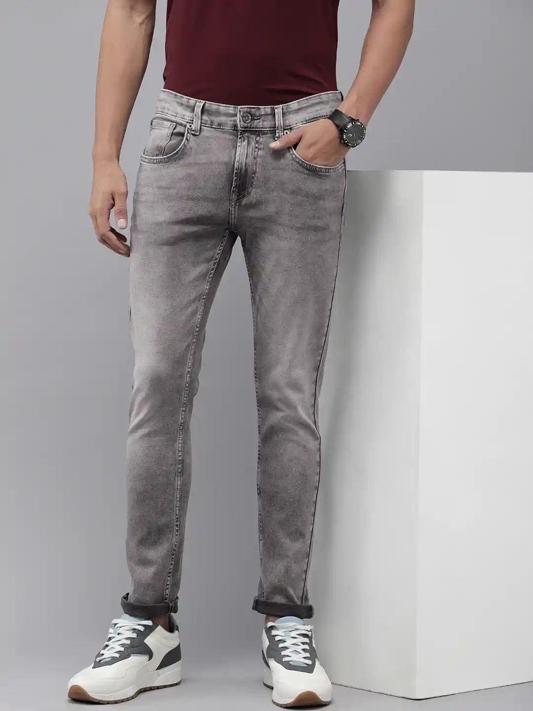 Buy SPYKAR Men Super Skinny Fit Low-Rise Heavy Fade Stretchable