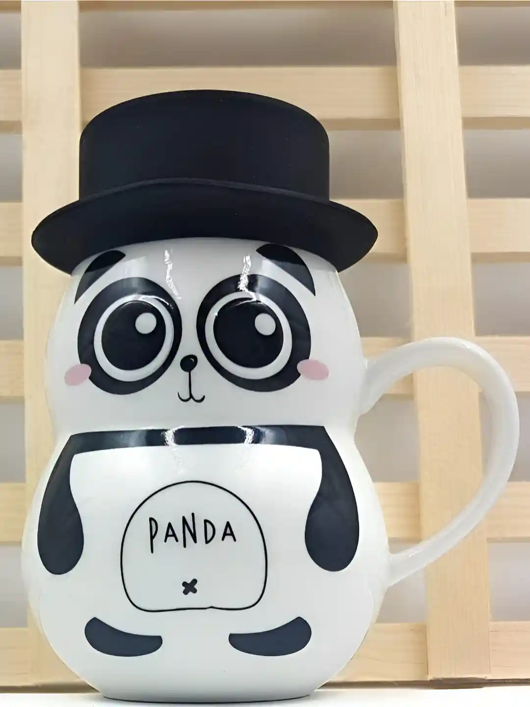Custom Panda Coffee Mug - 11oz Or 15oz Ceramic Mug With Moon & Panda Design, Personalized Name, Night Sky Art