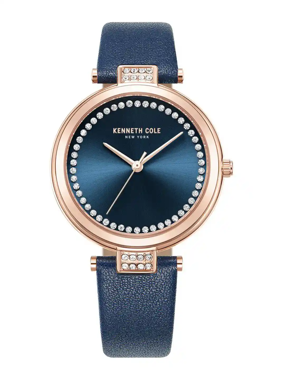 Buy Kenneth Cole Women Embellished Dial Textured Leather Straps