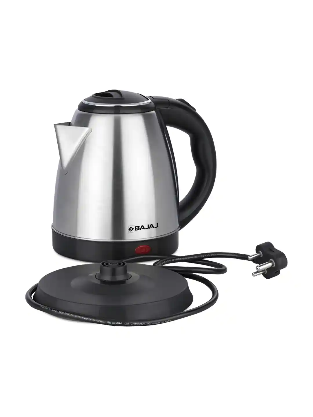 Buy Bajaj Black Silver-Toned Stainless Steel Electric Kettle