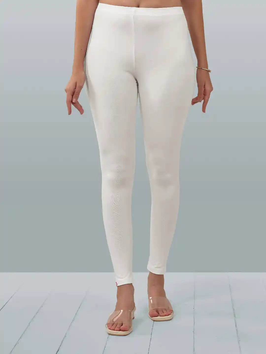 Cotton Leggings White Leggings Ankle Length LYRA Women Cotton