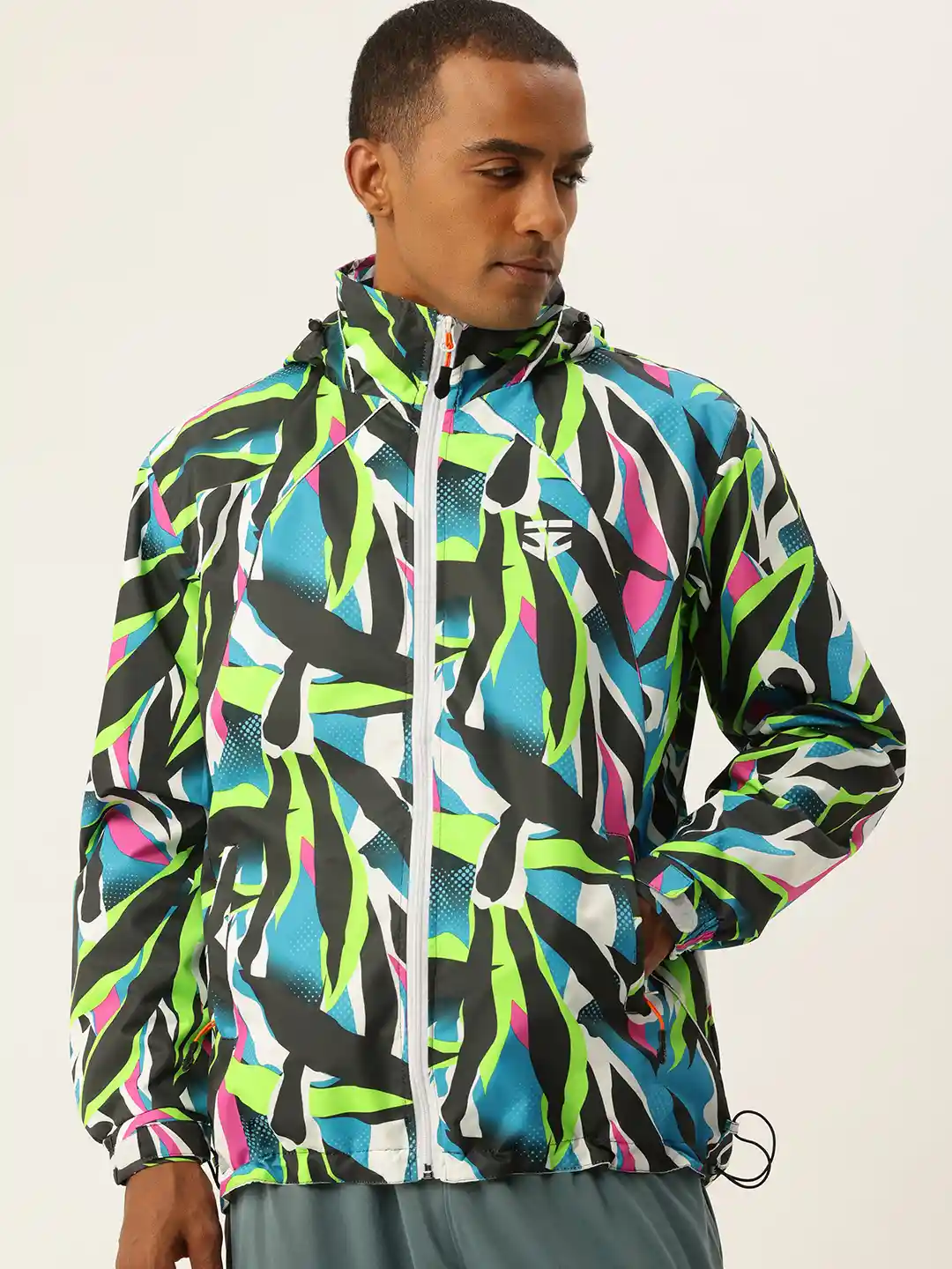 Buy Sports52 wear Comfort Fit Printed Hooded Rain Jacket Rain