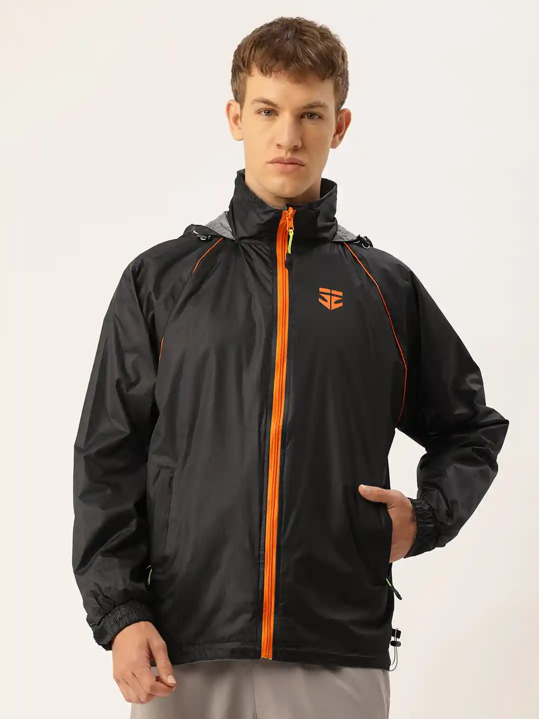 Buy Sports52 wear Hooded Comfort Fit Reversible Rain Jacket Rain