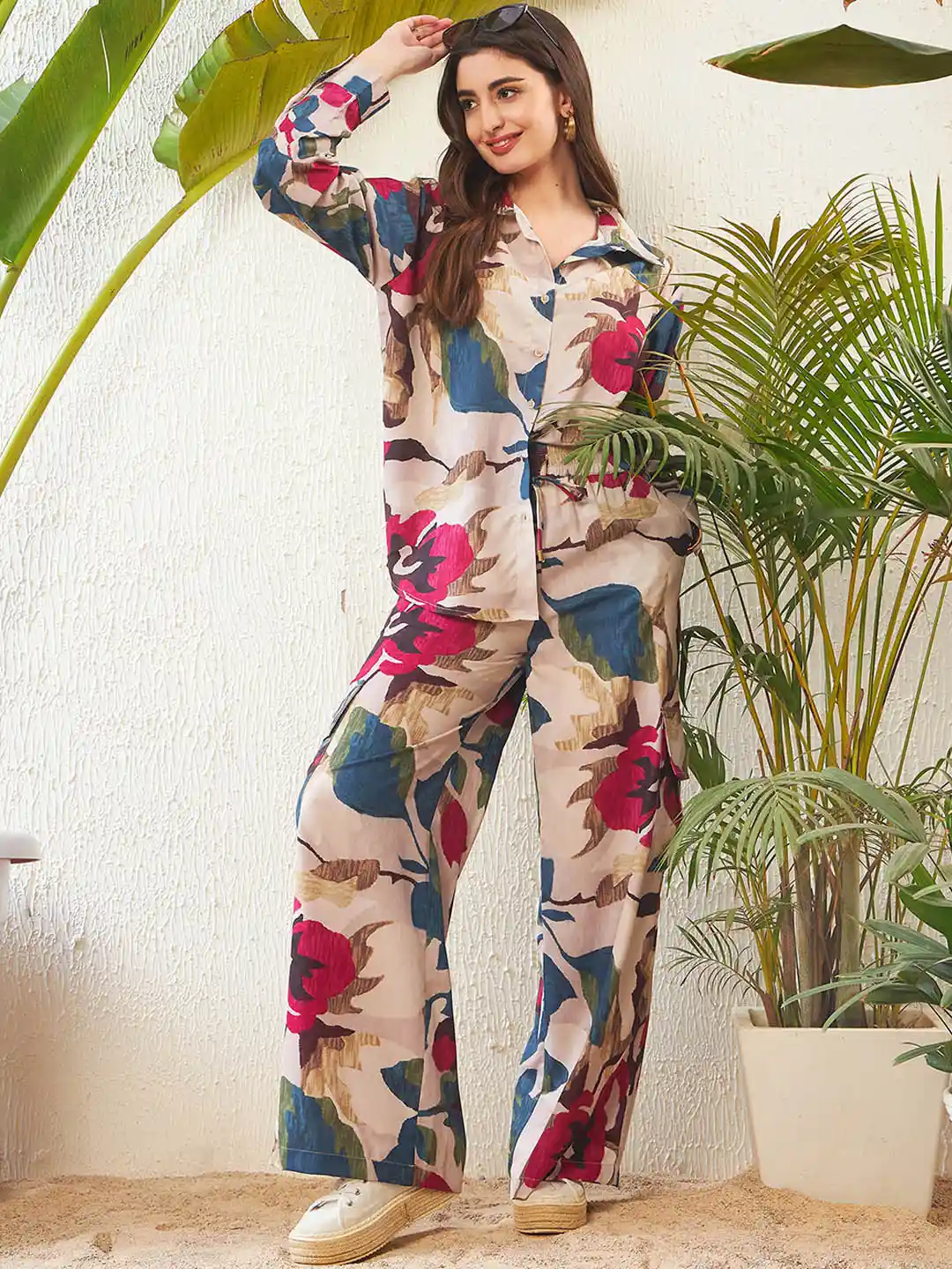 Petal Grace 100% Pure linen printed co-ord sets