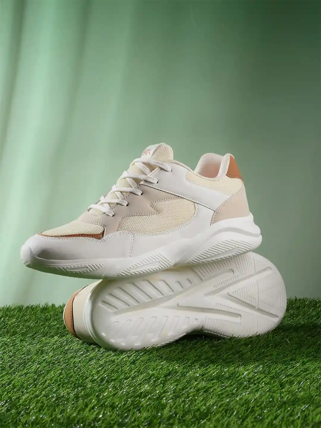 Buy HRX by Hrithik Roshan Women Cream-Coloured Mesh Running Shoes