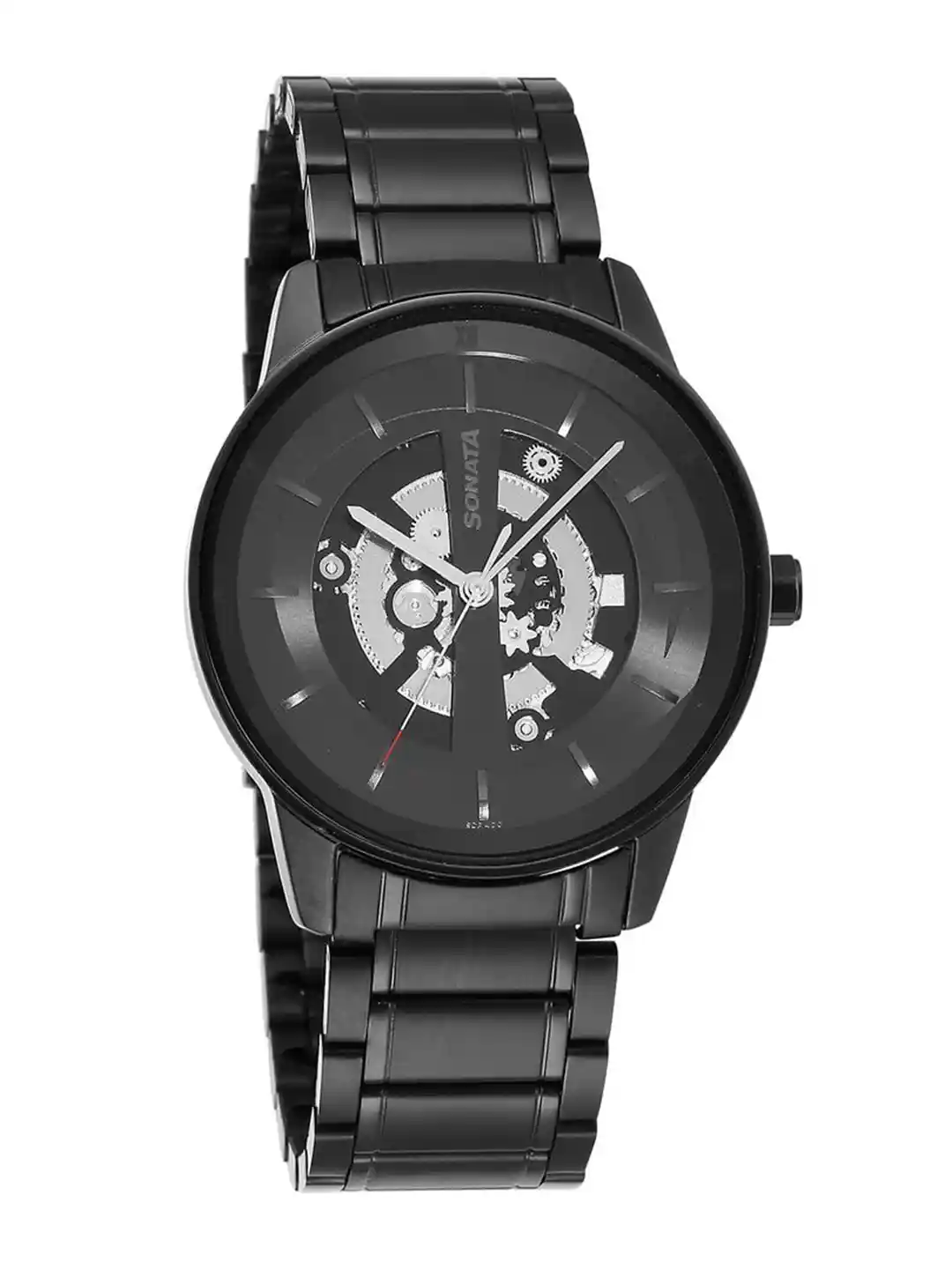 Buy Sonata Men Printed Dial Stainless Steel Straps Analogue - Main Image