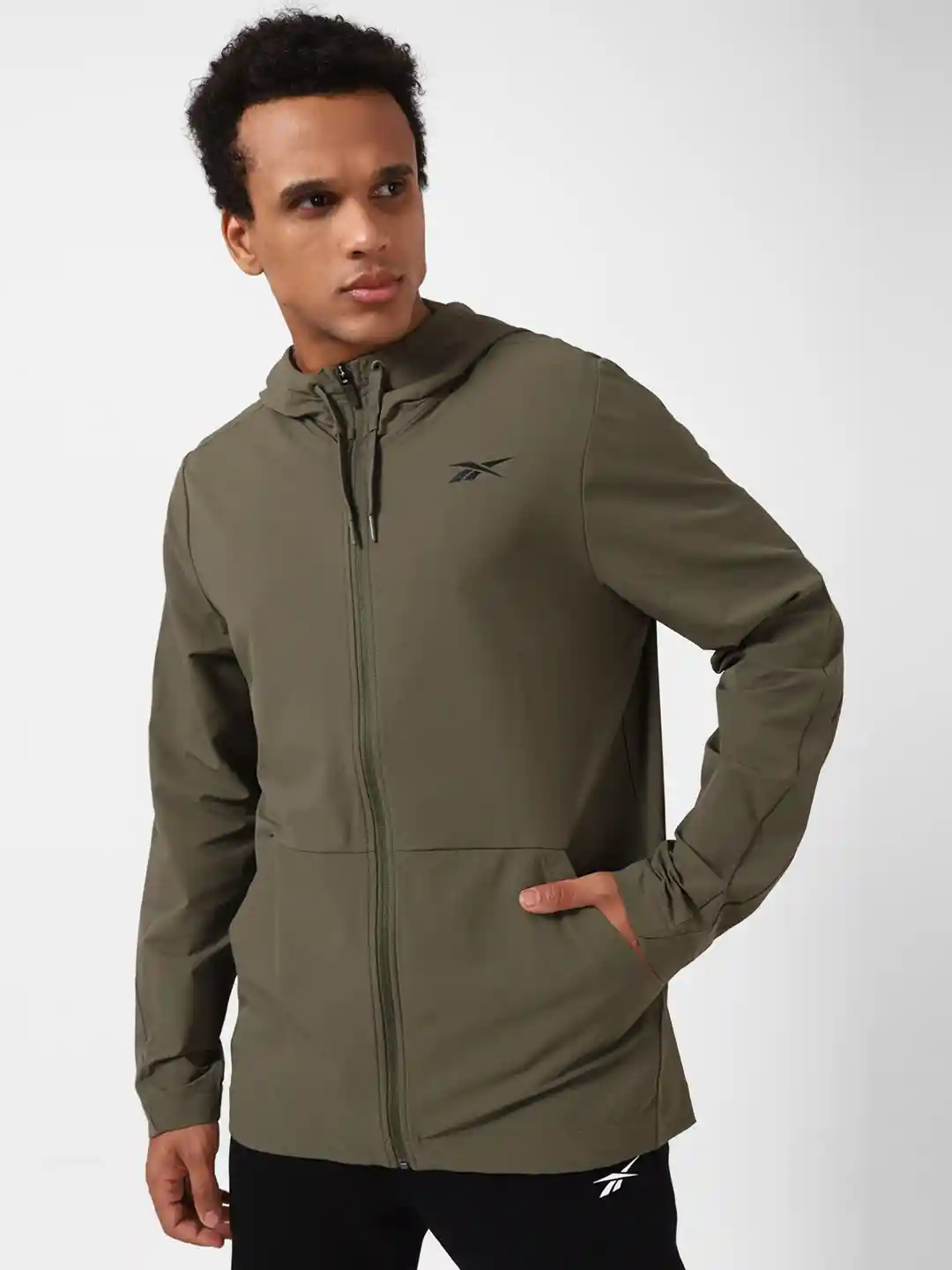Buy Reebok Woven Fz Hooded Sporty Jacket - Jackets for Men