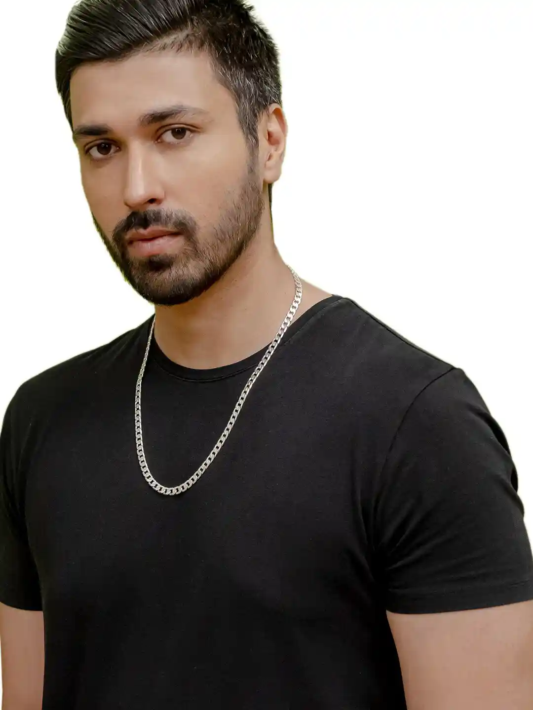 Buy bodha Men Silver-Plated Brass Minimal Chain Necklace and