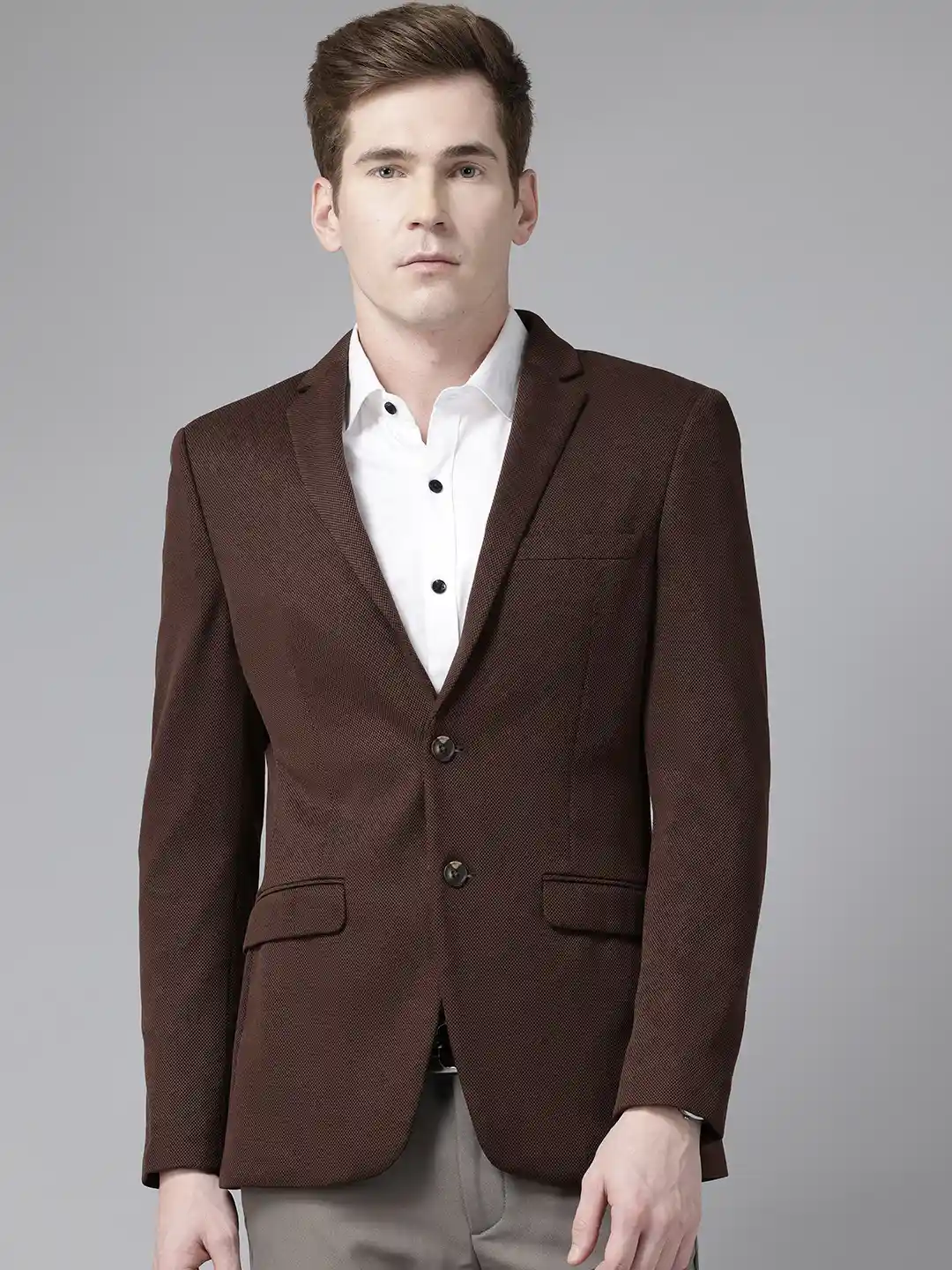 Buy Park Avenue Slim Fit Single-Breasted Semiformal Blazer