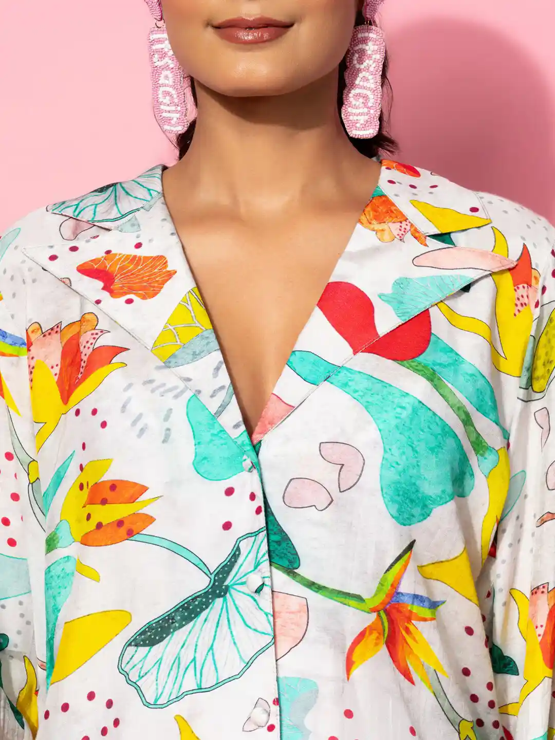 トップス sublations SILK LINEN OVERLAP SHIRT Buy Handwoven Pure Cotton Shirt by MATI-Sustainable & Ethical