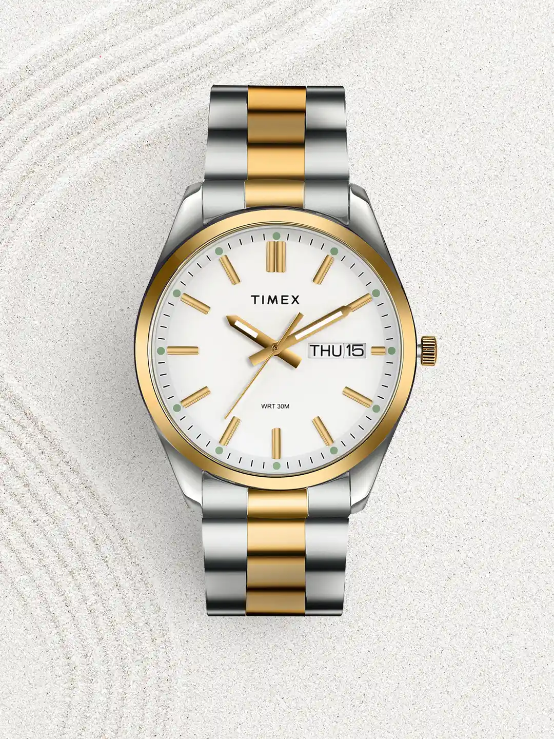 Buy Timex Men Brass Dial Stainless Steel Bracelet Style Straps