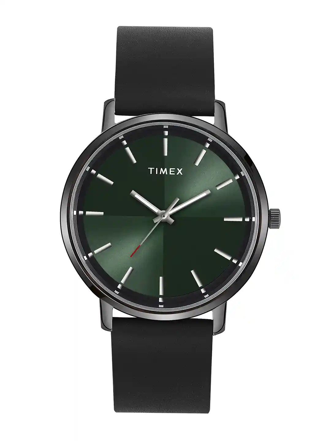 Timex Men Brass Dial Leather Straps Analogue Watch- TW0TG8020