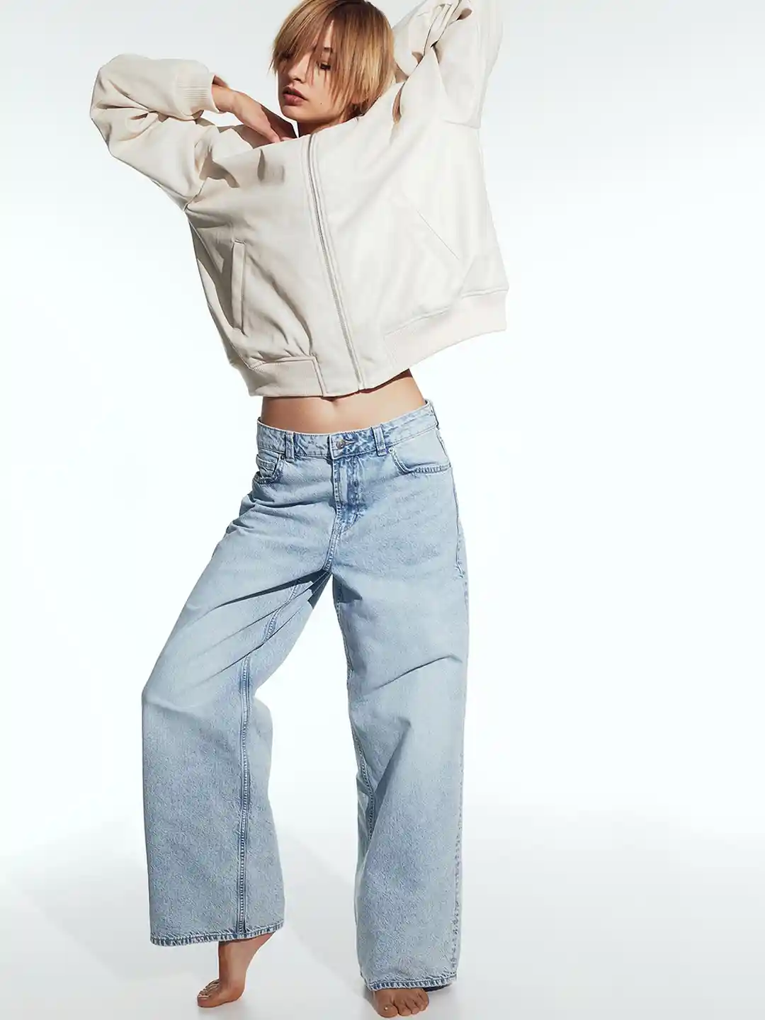 Baggy Jeans Myntra Jeans For Girls H&M Women Cotton Baggy Regular - Main Image