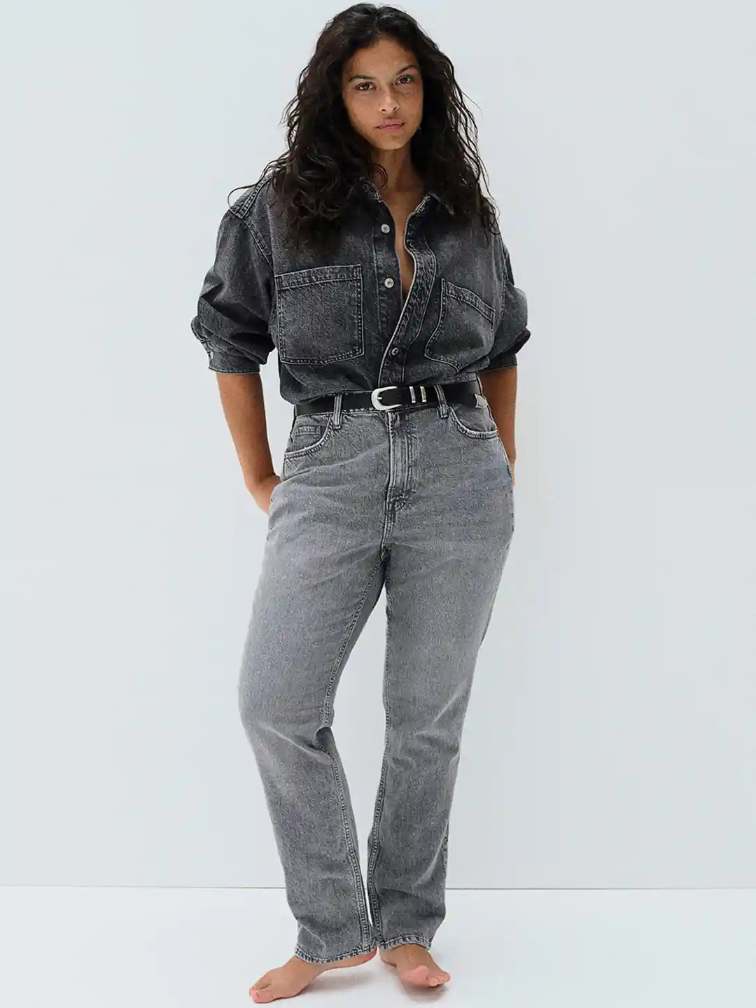 Buy H&M Women Curvy Fit Slim High Jeans Jeans for Women 27726384