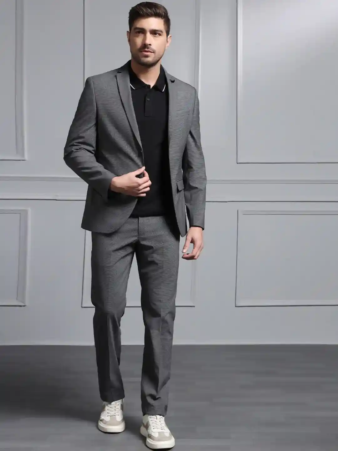 Buy Blackberrys Self Design Single-Breasted Two-Piece Suit Suits
