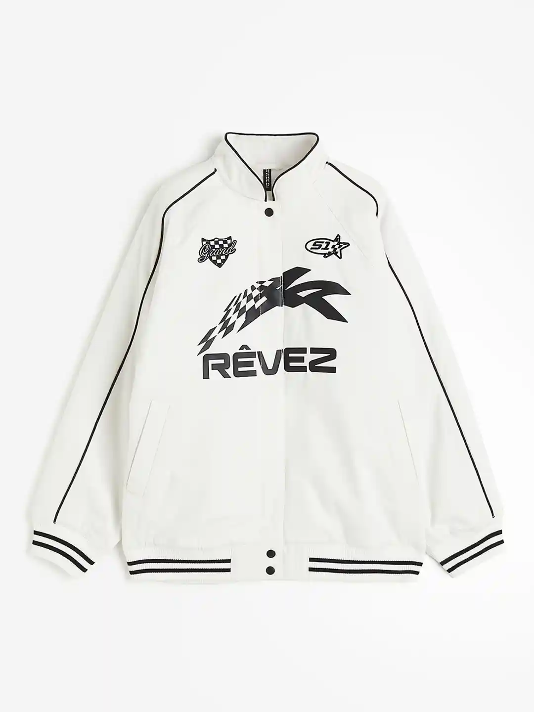 Buy H&M Pure Cotton Motif-Detail Padded Jacket Jackets for Women