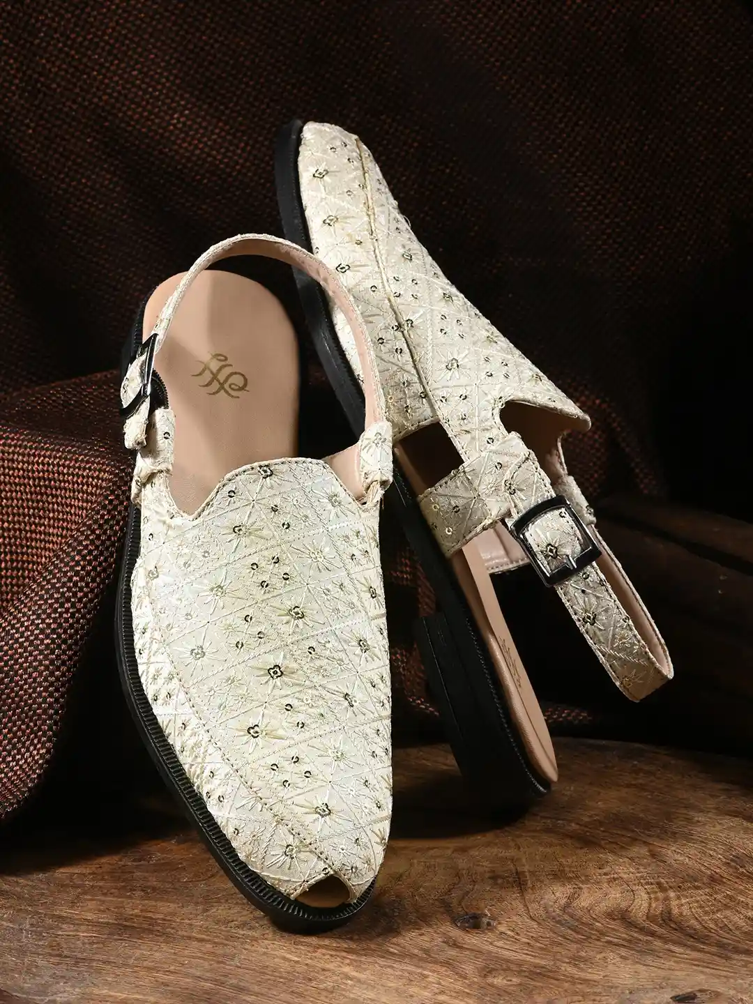 House of Pataudi Men Embellished Shoe-Stype Sandals