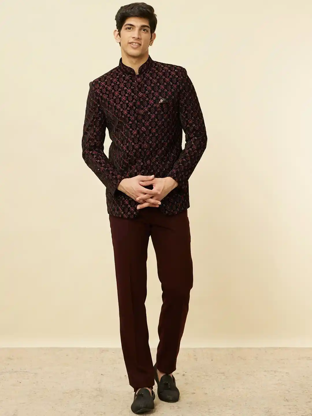 Buy Manyavar Men Embroidered Bandhgala Suit Suits for Men