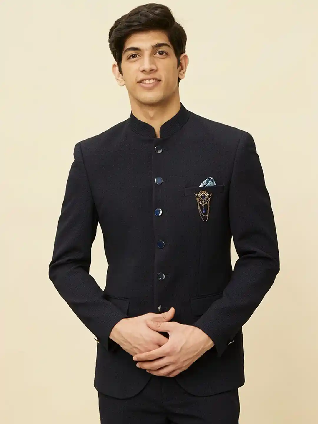 Buy Manyavar Men Single-Breasted Two-Piece Party Suit Suits for
