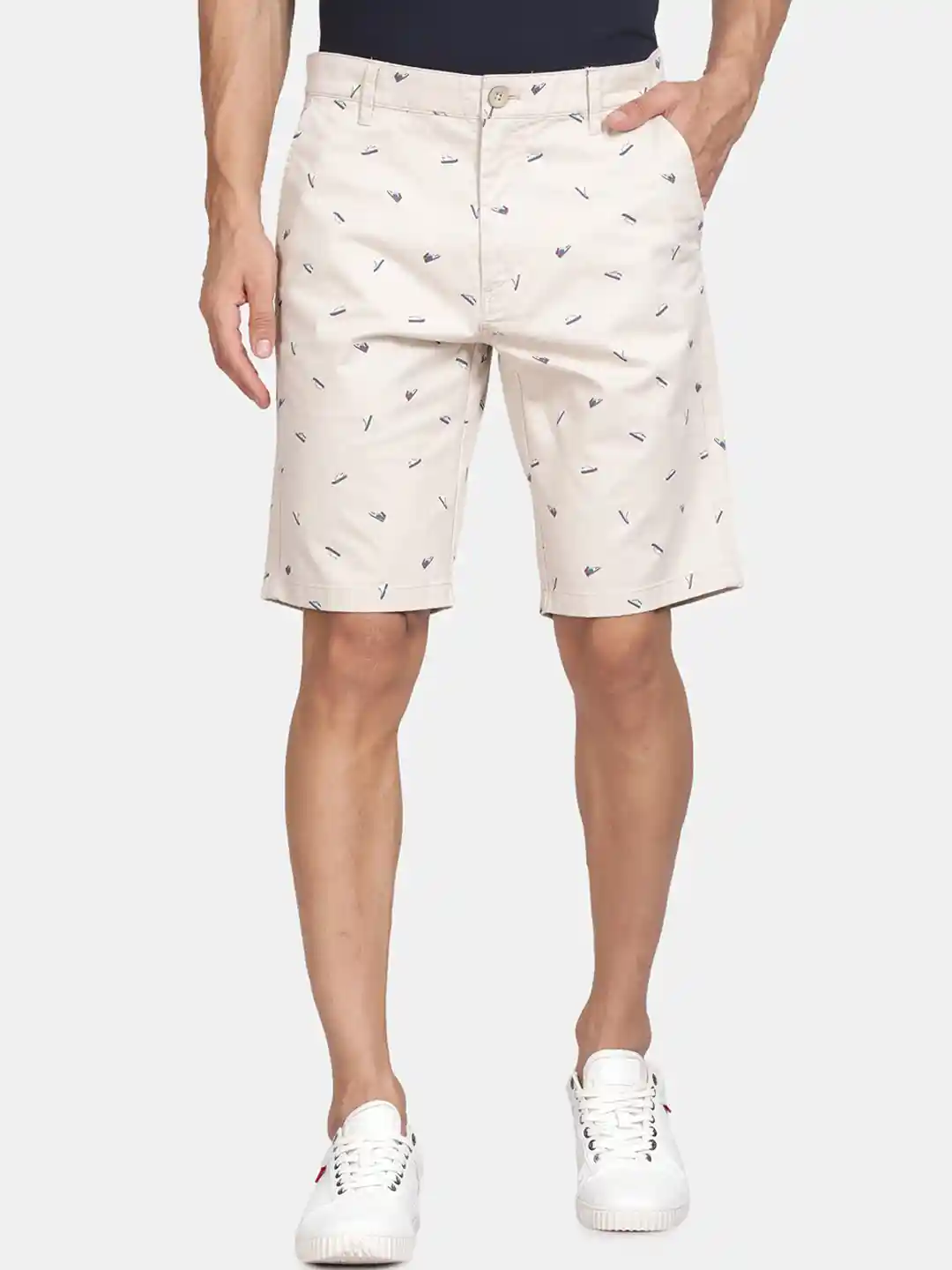 Buy t-base Men Conversational Printed Cotton Chino Shorts Shorts