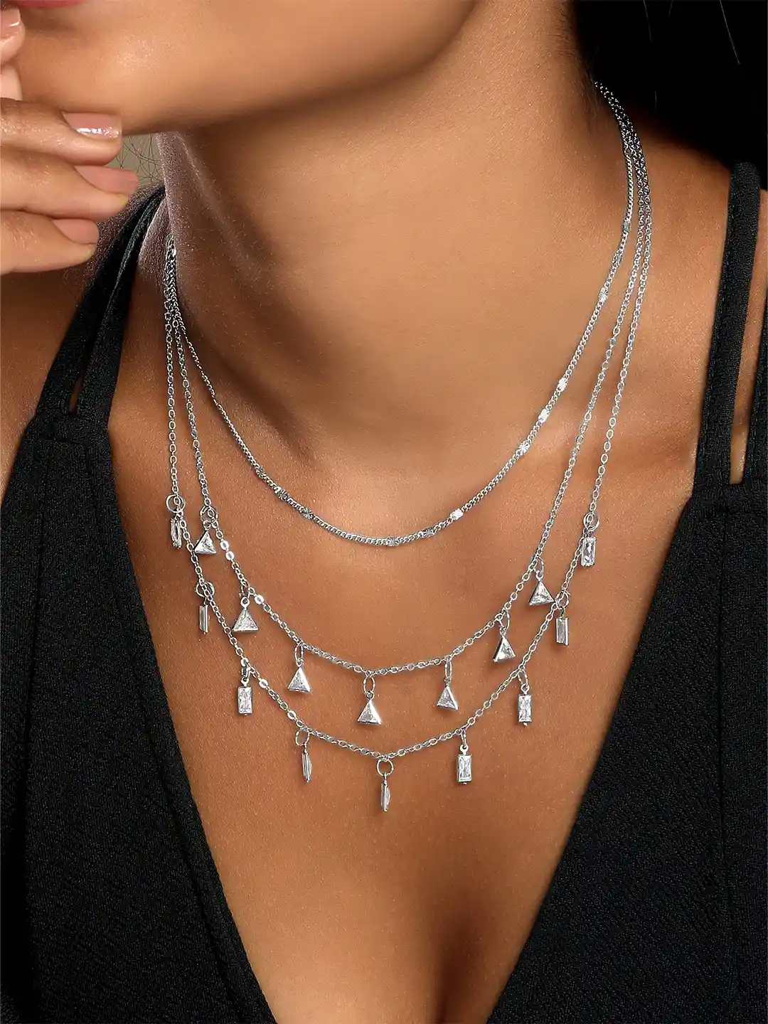 Cierra Silver-Plated Layered Necklace