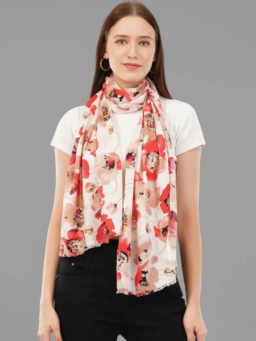 Buy CrossKulture Women Floral Printed Scarf Scarves for Women