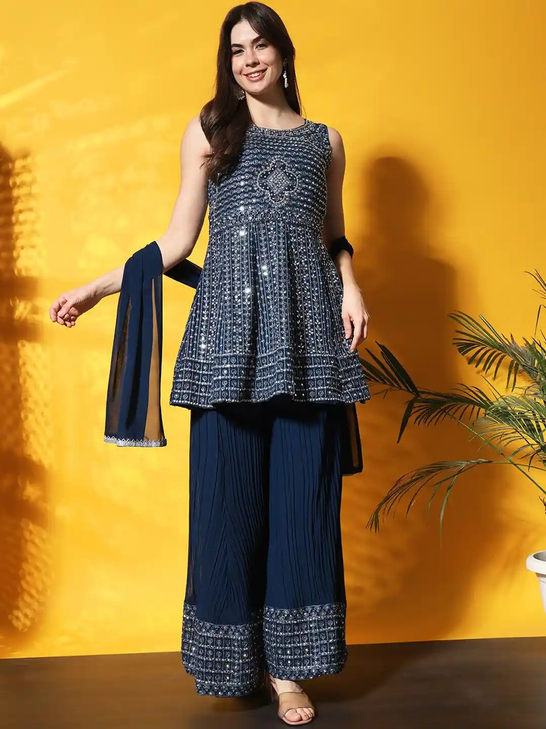 Wide Leg Jeans Ladies Kurti Jeans Buy Chhabra 555 Embroidered