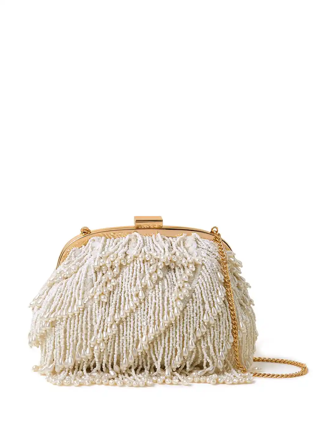 Buy Accessorize Women Bridal Pearl Tassel Clutch Bag Clutches