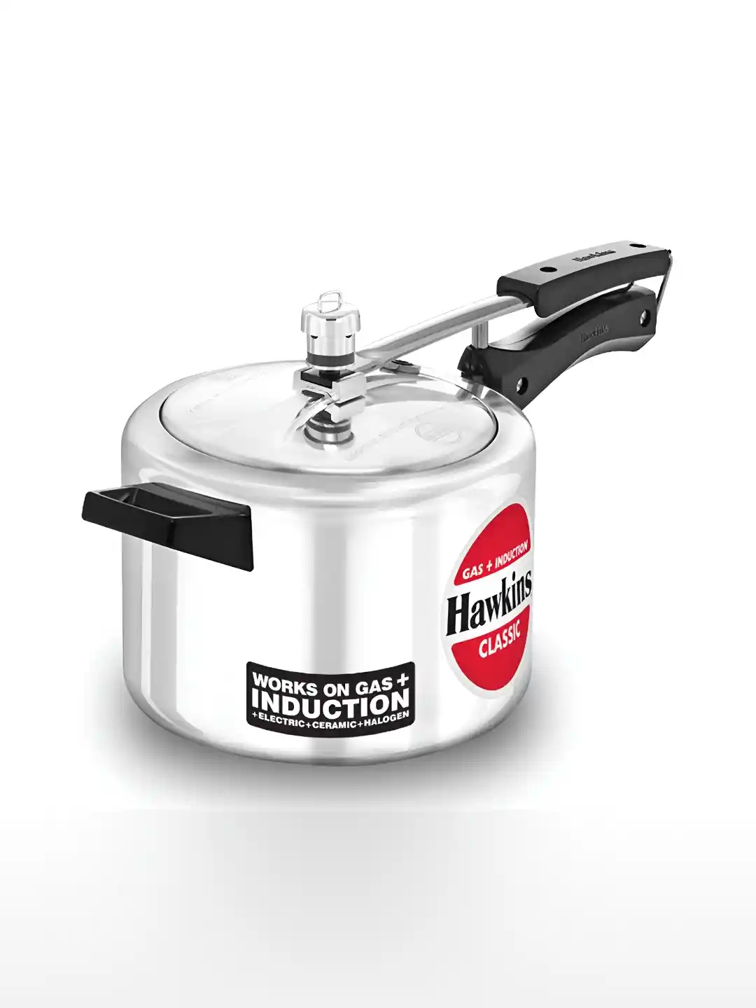 Hawkins Classic Silver Aluminium Induction Base Inner Lid Pressure Cooker-4  L
