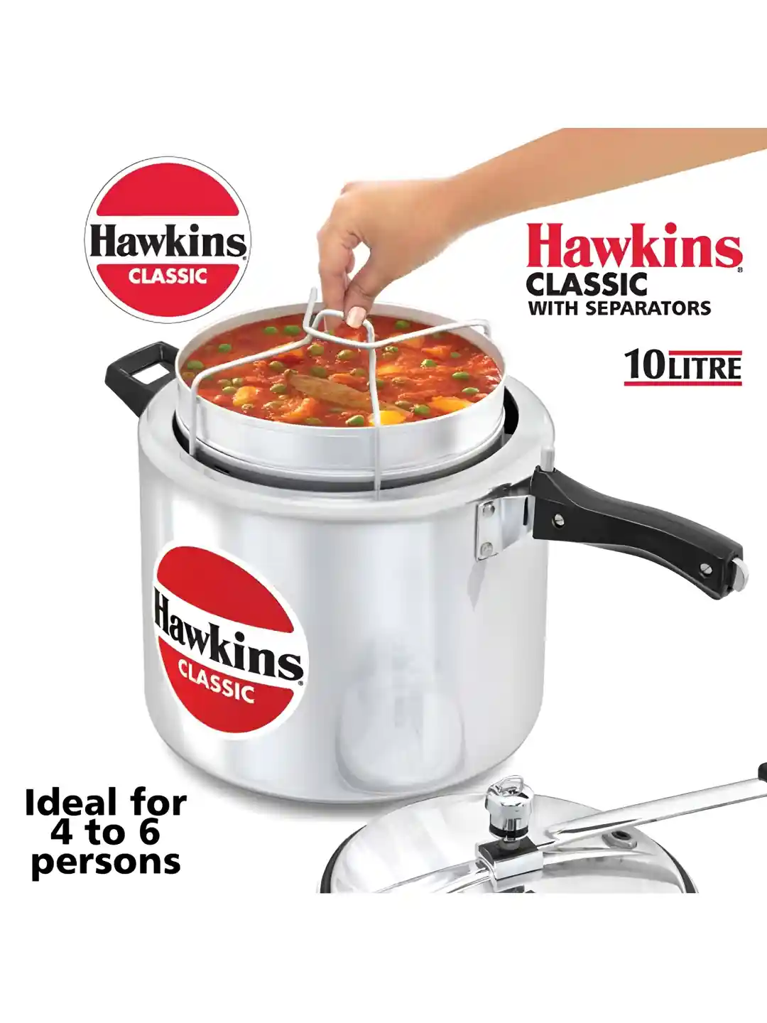 Buy Hawkins Classic Silver Aluminium Easy to Clean Induction Inner