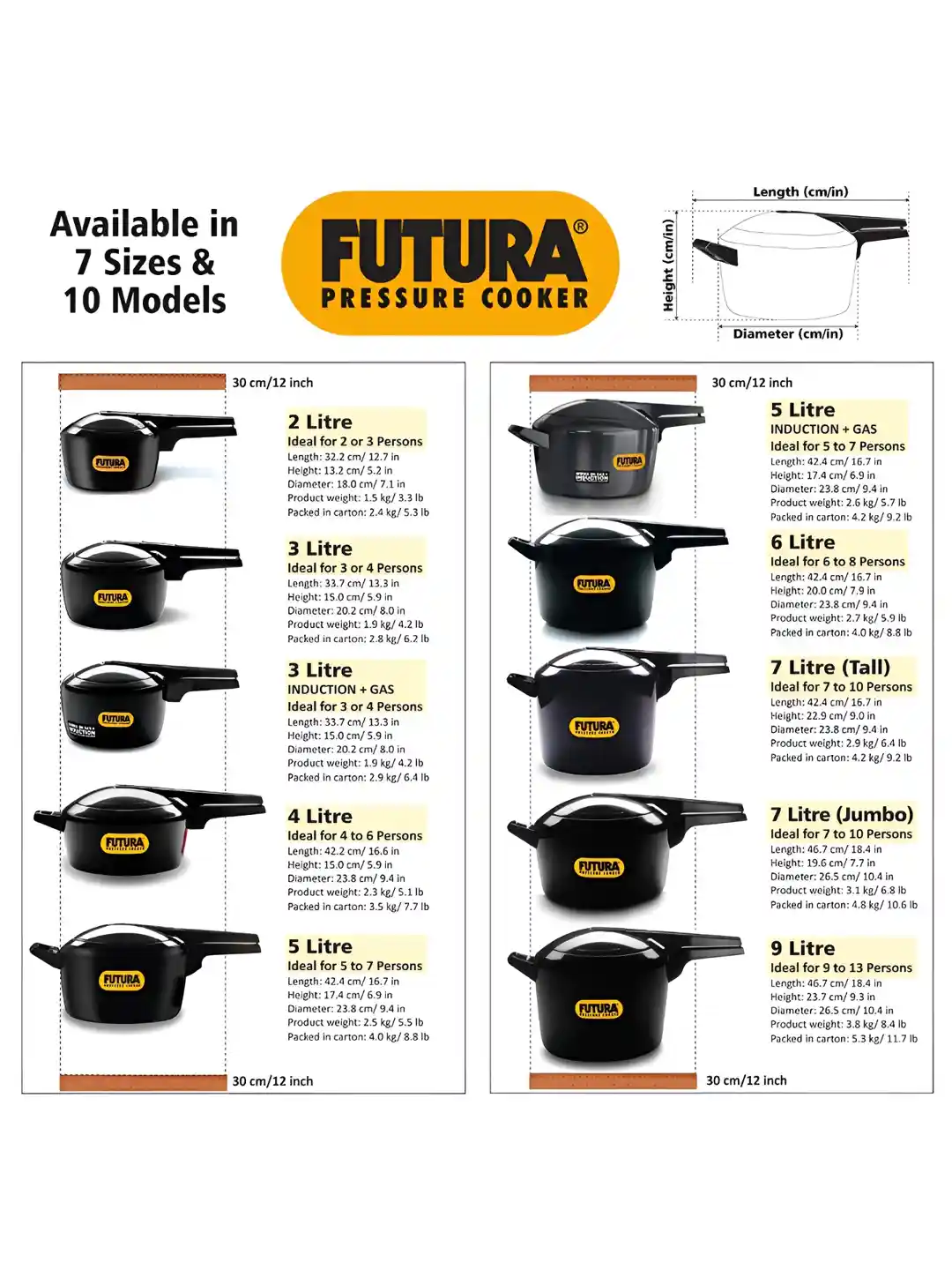 Buy Hawkins Futura Black Aluminium Easy to Clean Induction Inner