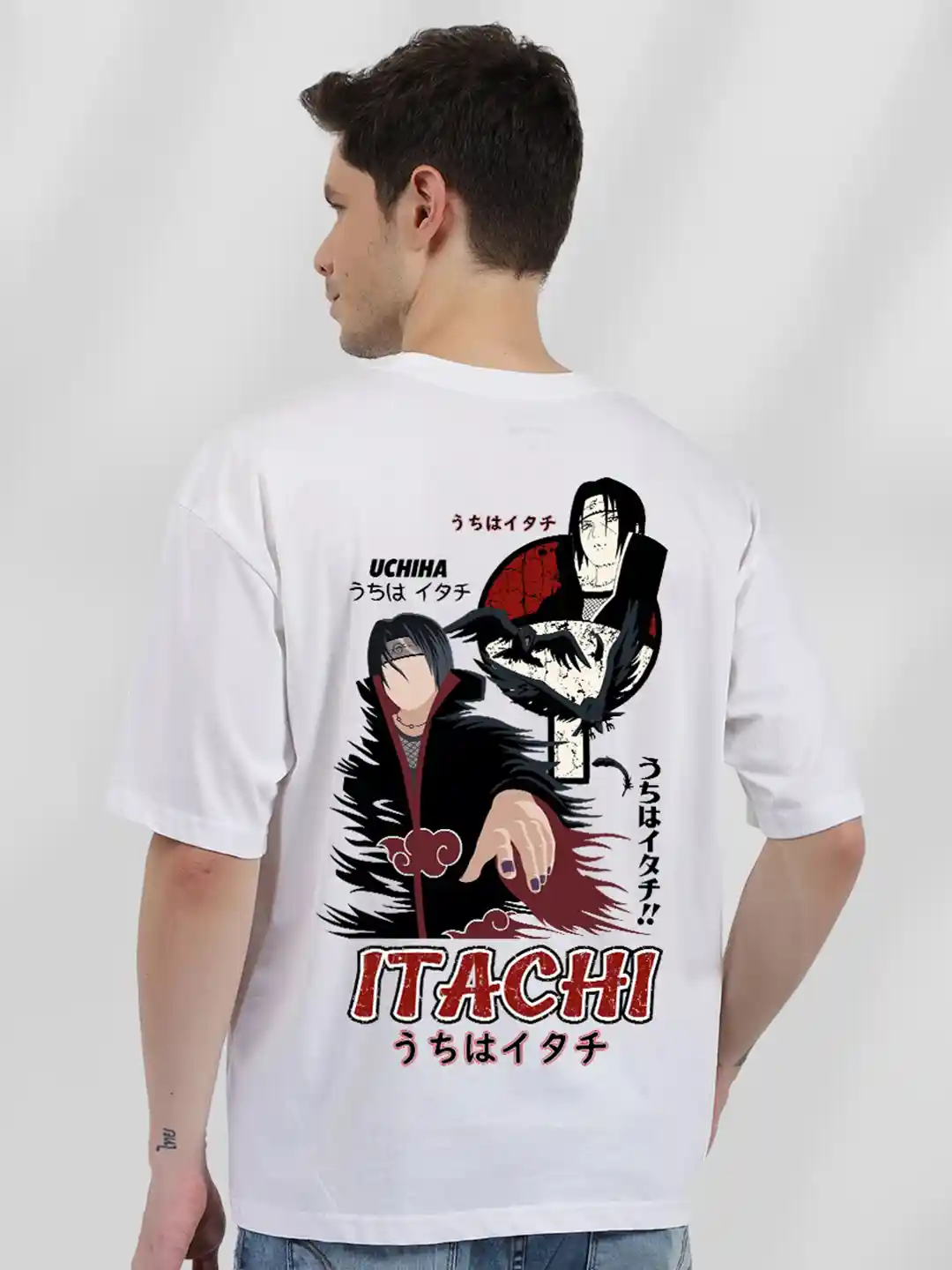 Buy PRONK Uchiha Itachi Graphic Printed Drop-Shoulder Sleeves